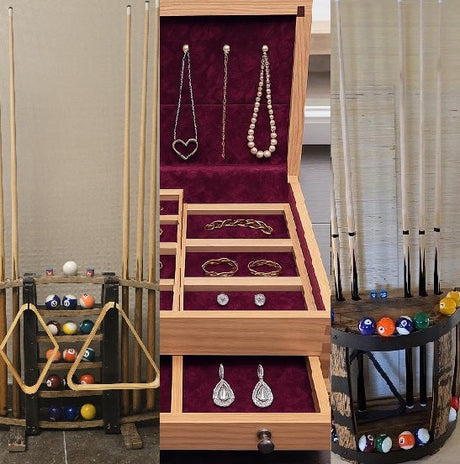 Gifts, Wine Cabinets, Cue Racks, Jewelry Boxes, Amish Handmade, Primitive, Durable, Farmhouse