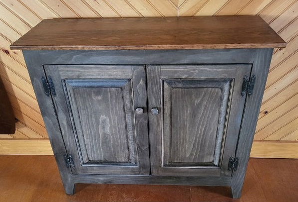 2 Door Cabinet - Amish Furniture - TV Stand - Primitive - Storage - TV Cabinet - Amish Handmade - Multipurpose Cabinet - Rustic- Case Goods