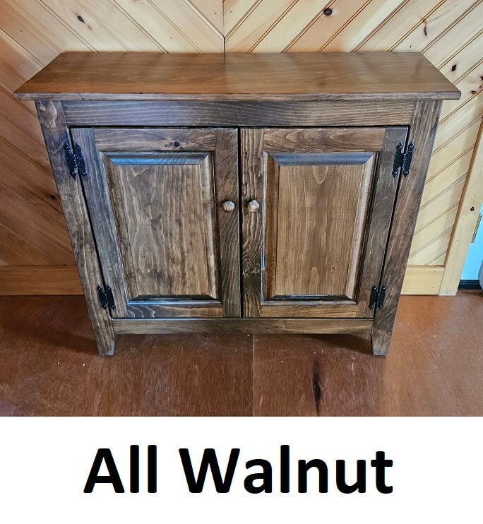 2 Door Cabinet - Fully Assembled - TV Stand - Primitive - Storage - TV Cabinet - Amish Handmade - Multipurpose Cabinet - Rustic- Case Goods