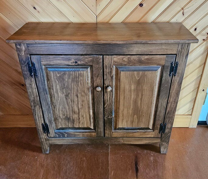 2 Door Cabinet - Amish Furniture - TV Stand - Primitive - Storage - TV Cabinet - Amish Handmade - Multipurpose Cabinet - Rustic- Case Goods