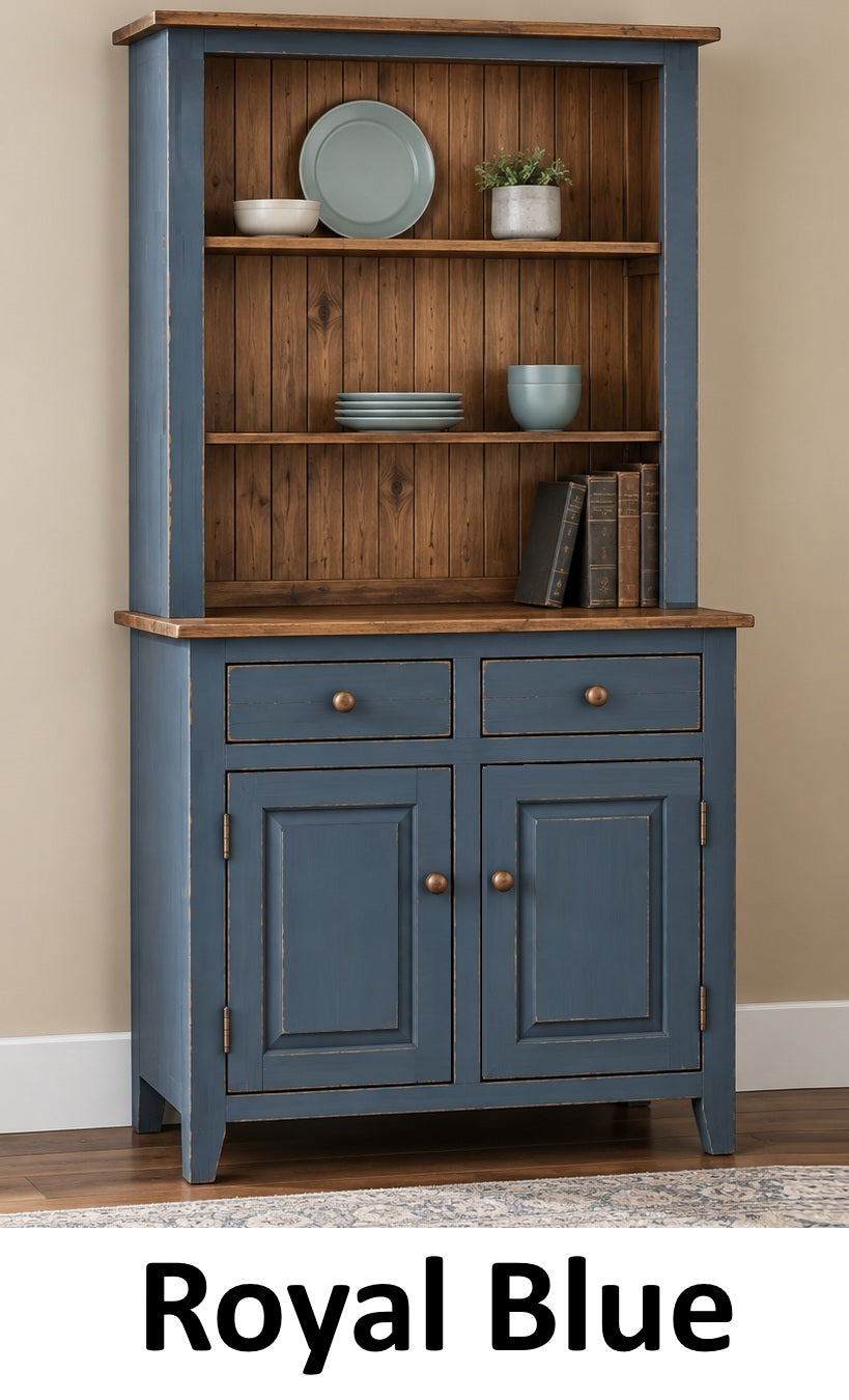 Amish Handmade Bookcase Cabinet - Large Cabinet Hutch- Multipurpose Cabinet Drawers - Farmhouse - Storage - Rustic - Case Goods -Home Decor