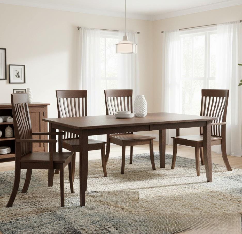 Dining Table with Leaves - Amish Handmade - Furniture - Living Room Table - Home Décor - Farmhouse - Table Set with Chairs - Home Decor