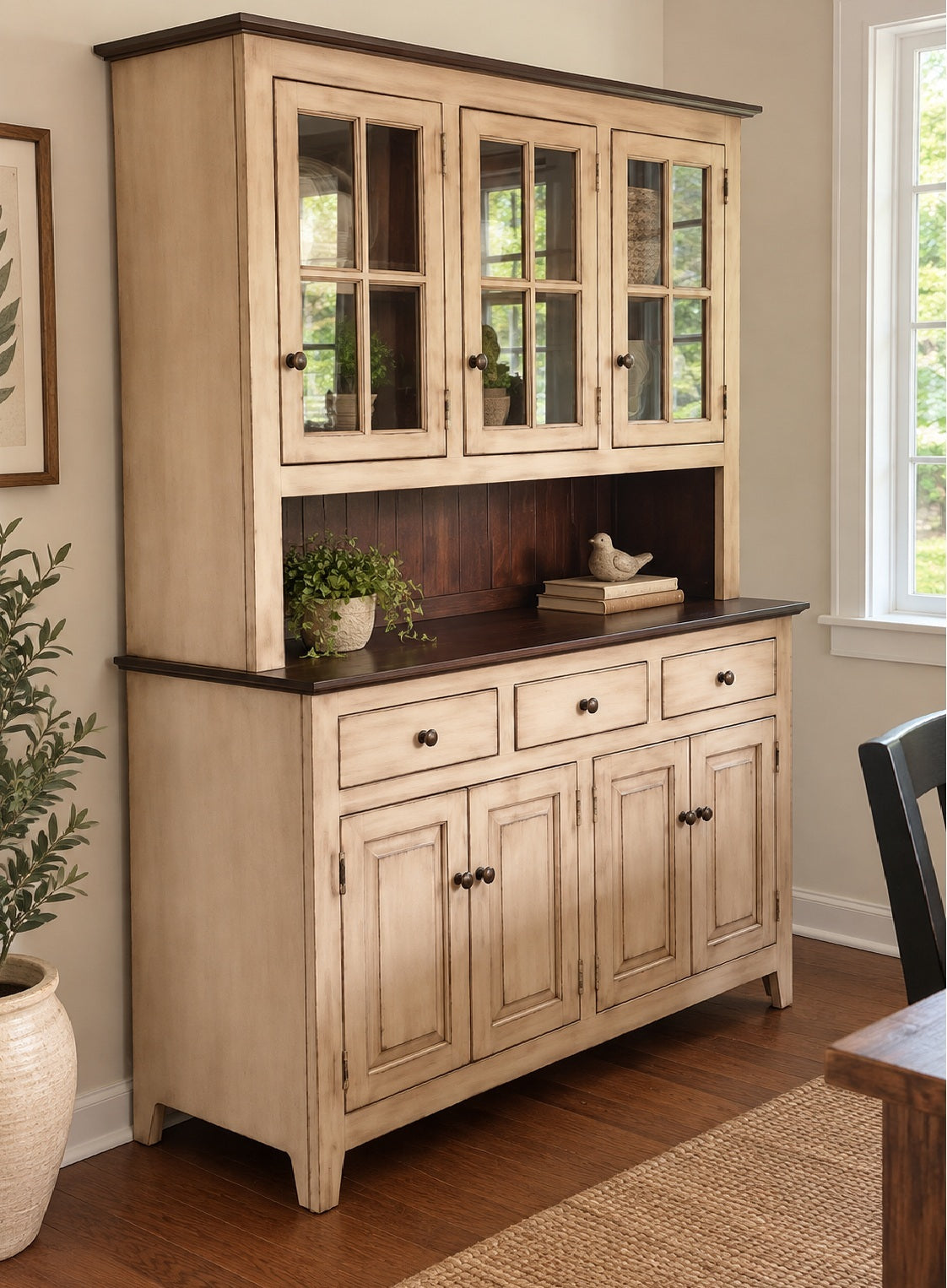 Amish Handmade Multipurpose Cabinet - China Cabinet - Glass Cabinet - Farmhouse - Organizer - Storage - Rustic - Case Goods - Home Decor