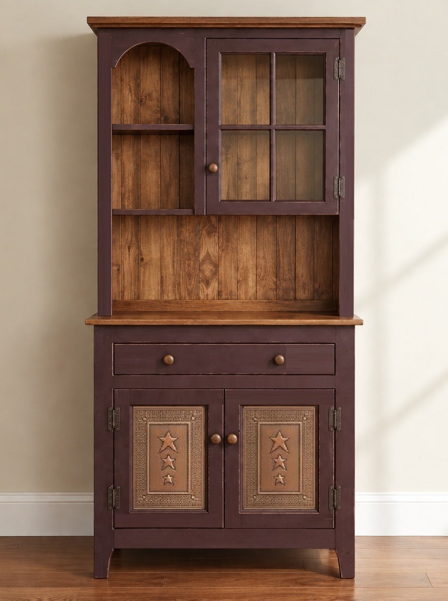 Amish Handmade Multipurpose Cabinet - Glass Cabinet - Large Cabinet - Farmhouse - Organizer - Storage - Rustic - Case Goods - Home Decor