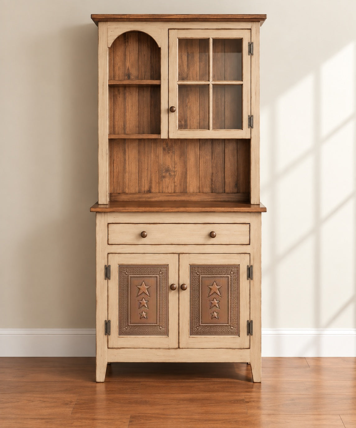 Amish Handmade Multipurpose Cabinet - Glass Cabinet - Large Cabinet - Farmhouse - Organizer - Storage - Rustic - Case Goods - Home Decor