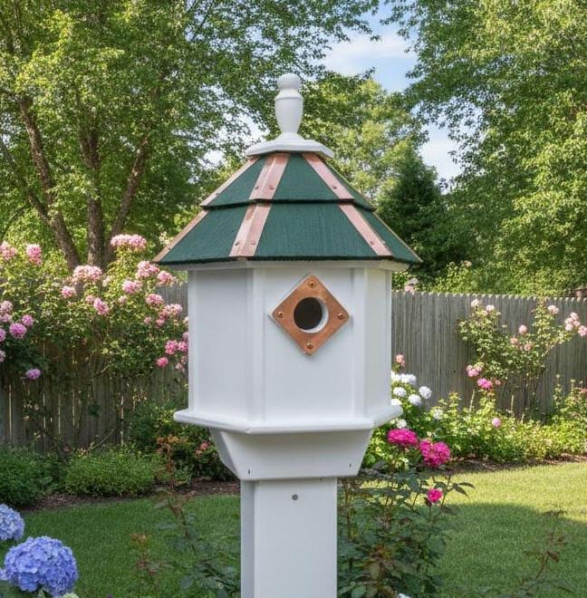 Painted Cedar Roof Birdhouse 2-8 Compartments Amish Handmade Birdhouse Handmade Maintenance Free Gifts for Bird Lovers Large Bird Houses