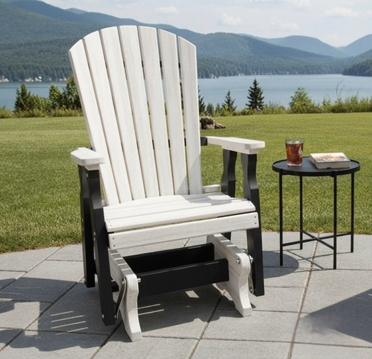 Amish Handmade Patio Glider Chairs - Adirondack - Durable Chair Set - Weather-Resistant - Outdoor Furniture Set - Foldable - Rockers - Yard