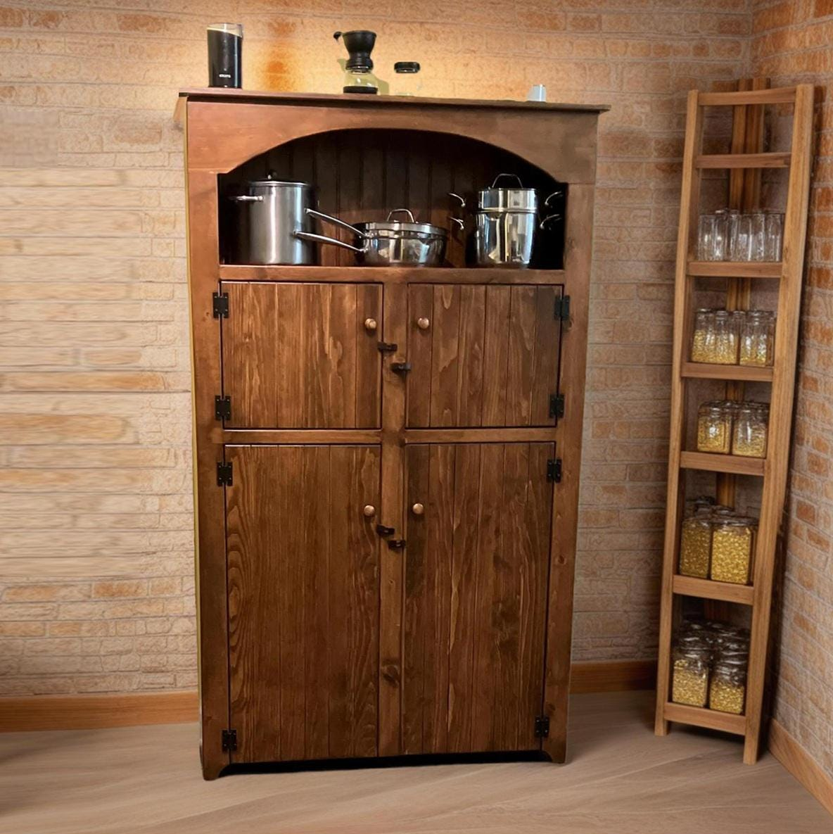 Amish Handmade Pantry Cabinet - Multipurpose Cabinet - Farmhouse - Primitive Jelly Cabinet - Cupboard - Storage - Rustic - Case Goods - Home