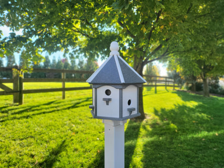 Bird House Gazebo Poly Amish Made With 6 Nesting Compartments X-Large Weather Resistant