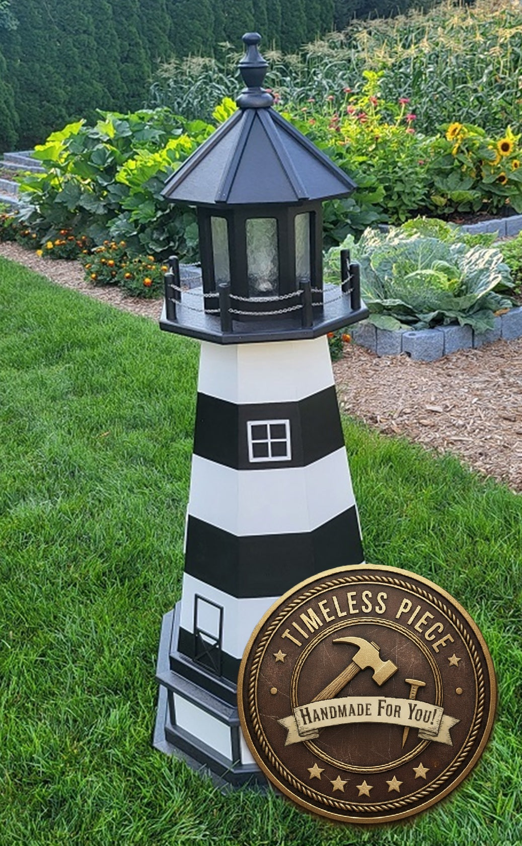 Cape Canaveral Solar Lighthouse - Amish Handmade - Landmark Design- Garden Light