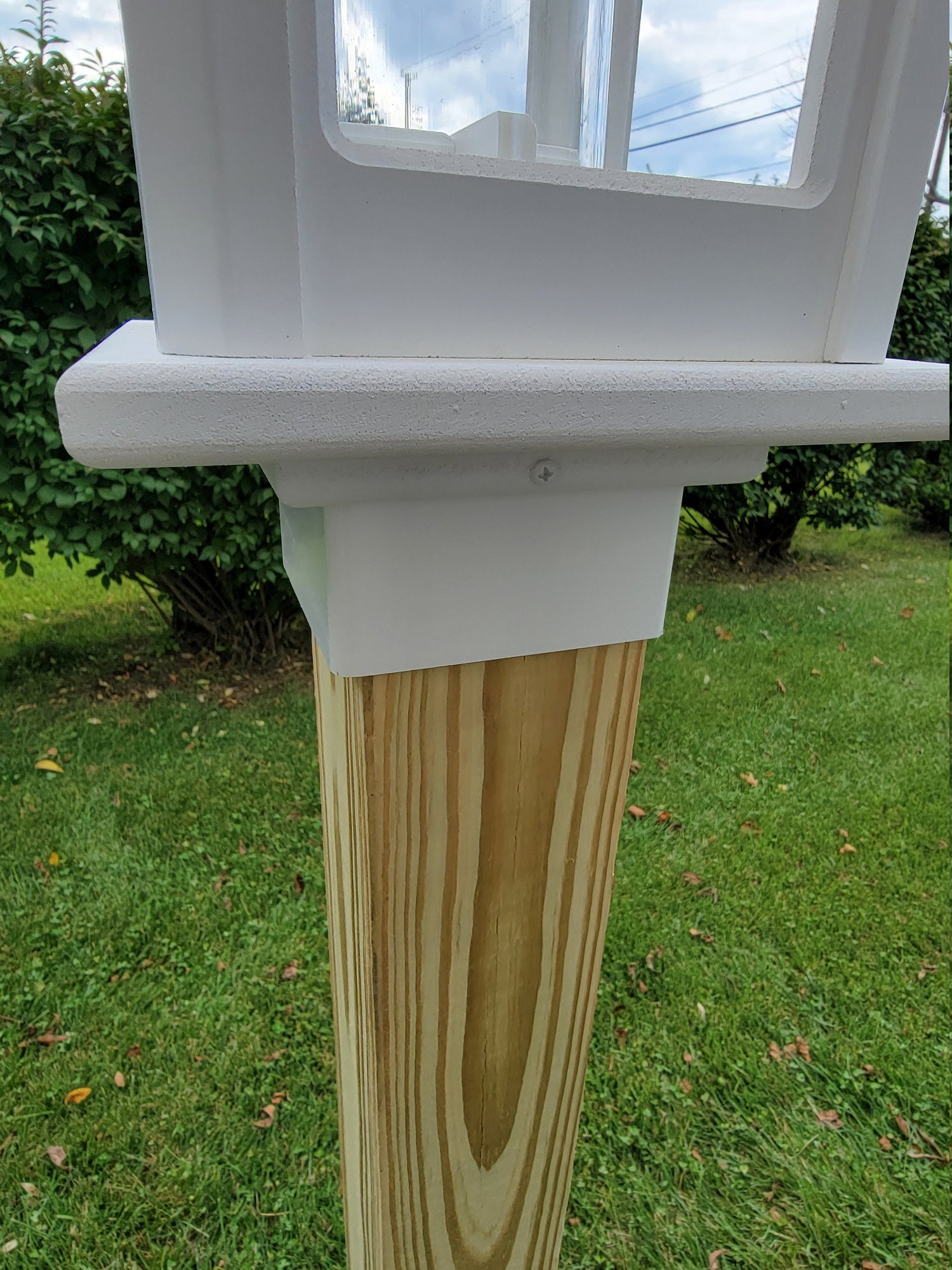 Copper Roof Blue Bird Bird Feeder Handmade Vinyl PVC Bird Feeder