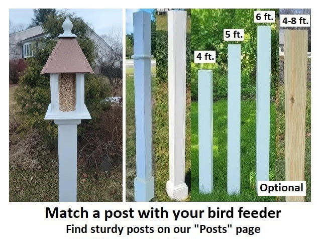 Bird Feeder Copper Roof - Choose Your Roof Color - X- Large Bird Feeder - Handmade - Bird Feeder For Outdoor - Home & Living:Outdoor & Gardening:Feeders & Birdhouses:Bird Feeders
