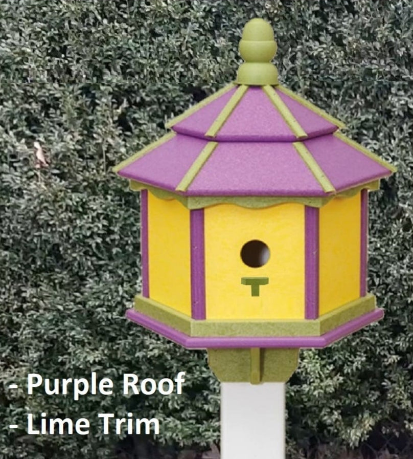 Gazebo Poly Birdhouse Amish Handmade 3 Nesting Compartments Weather Resistant