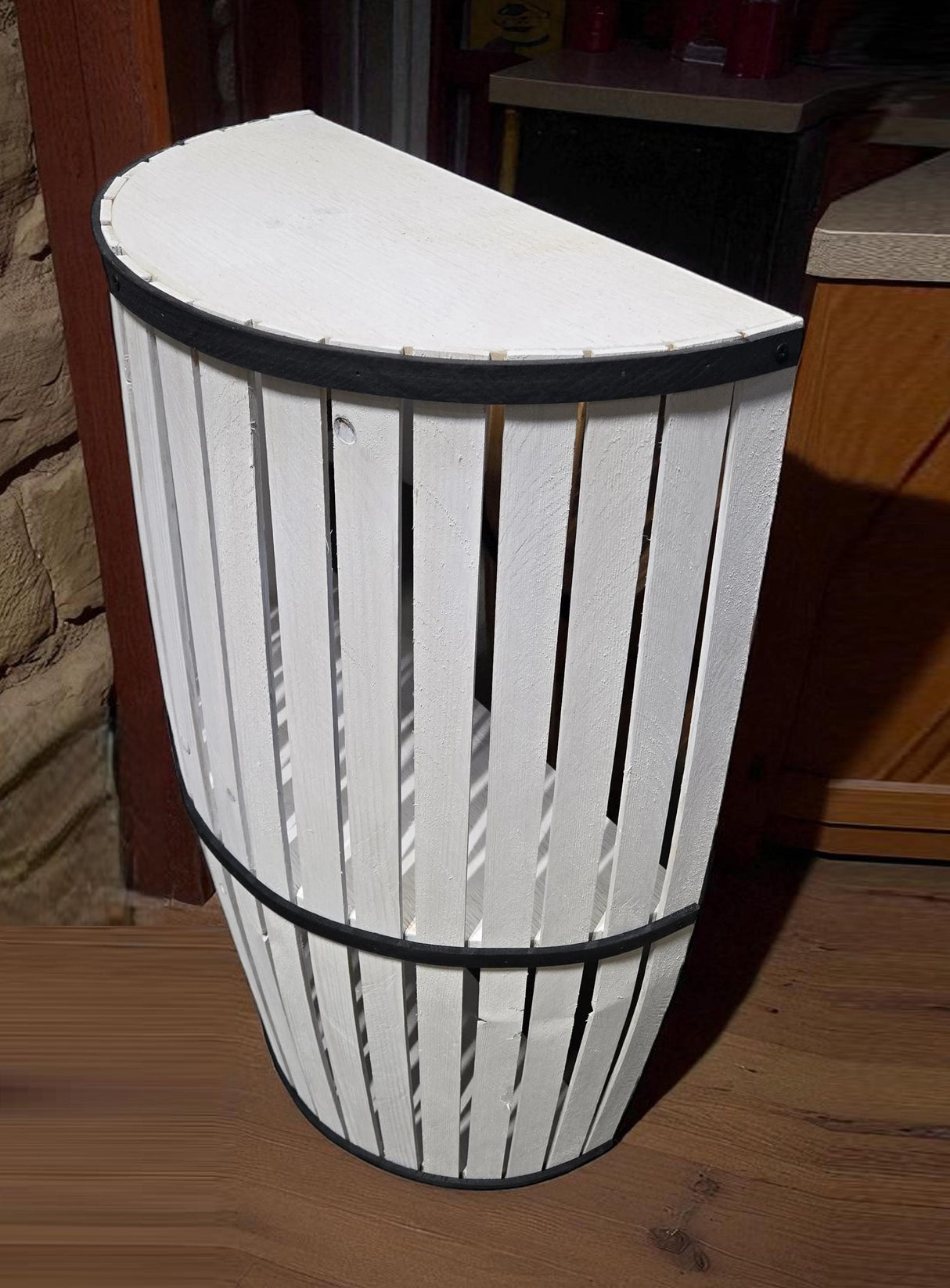 Amish Handmade Pine Barrel Cabinet: Rustic Farmhouse Storage