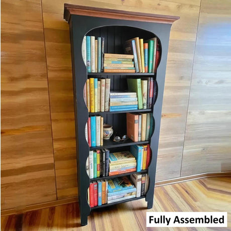 Amish Handmade Pine Bookcase: Rustic Home Organizer