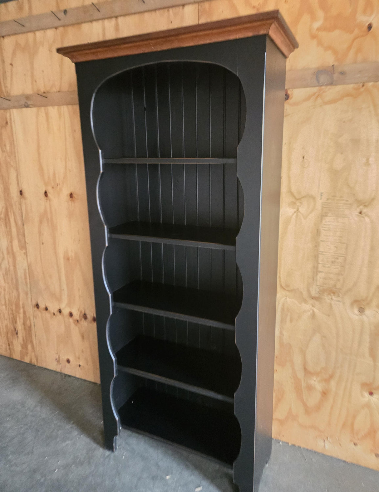 Amish Handmade Pine Bookcase: Rustic Home Organizer
