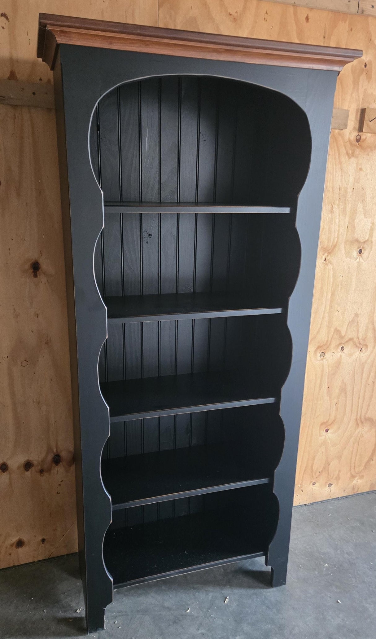 Amish Handmade Pine Bookcase: Rustic Home Organizer