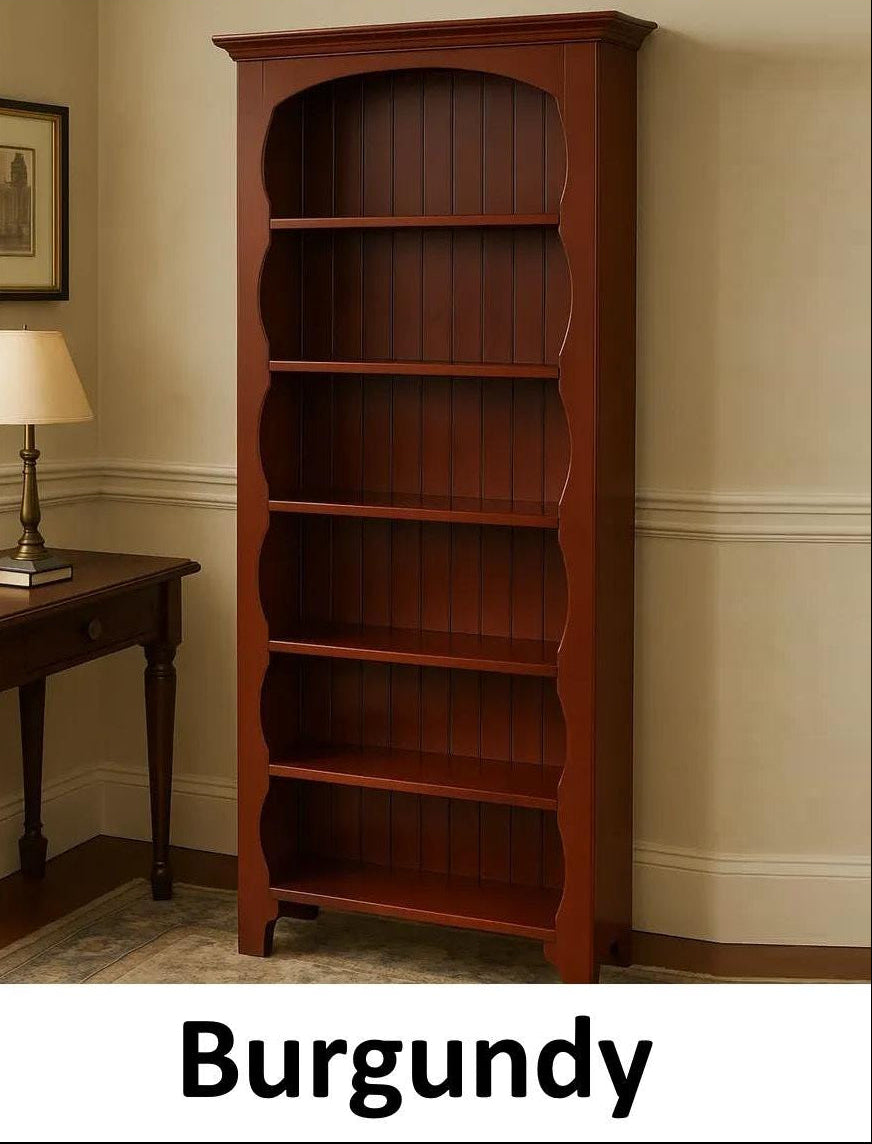 Amish Handmade Pine Bookcase: Rustic Home Organizer
