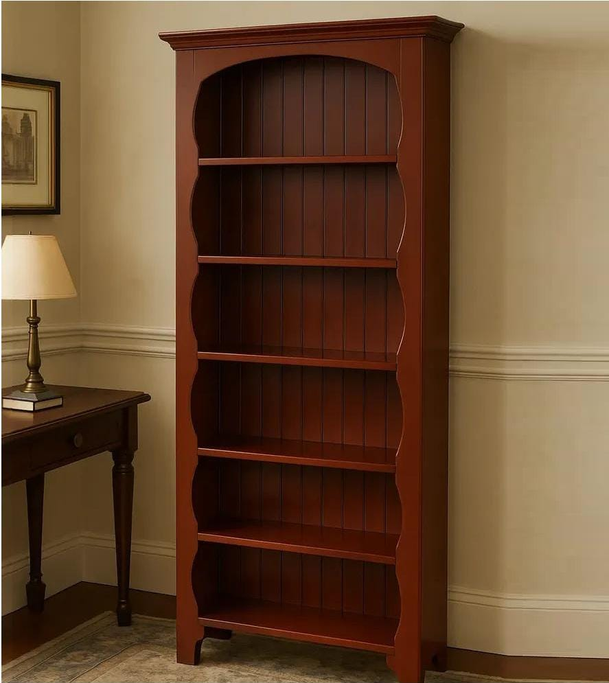 Amish Handmade Pine Bookcase: Rustic Home Organizer