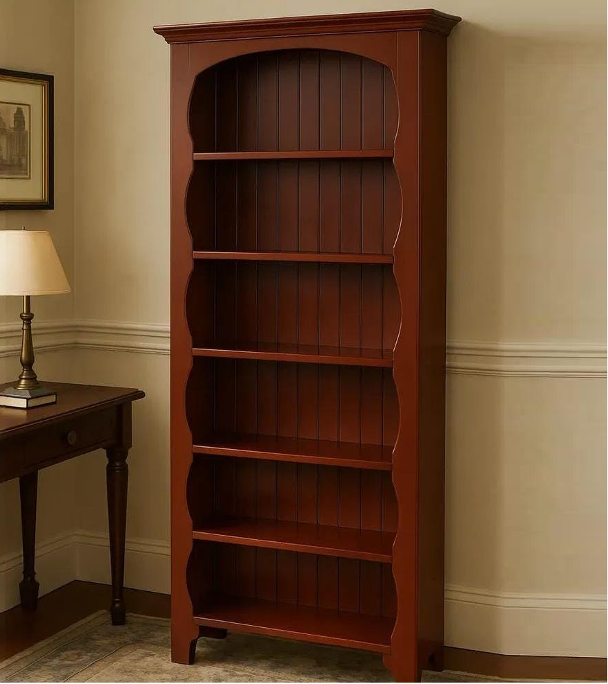Amish Handmade Pine Bookcase: Rustic Home Organizer