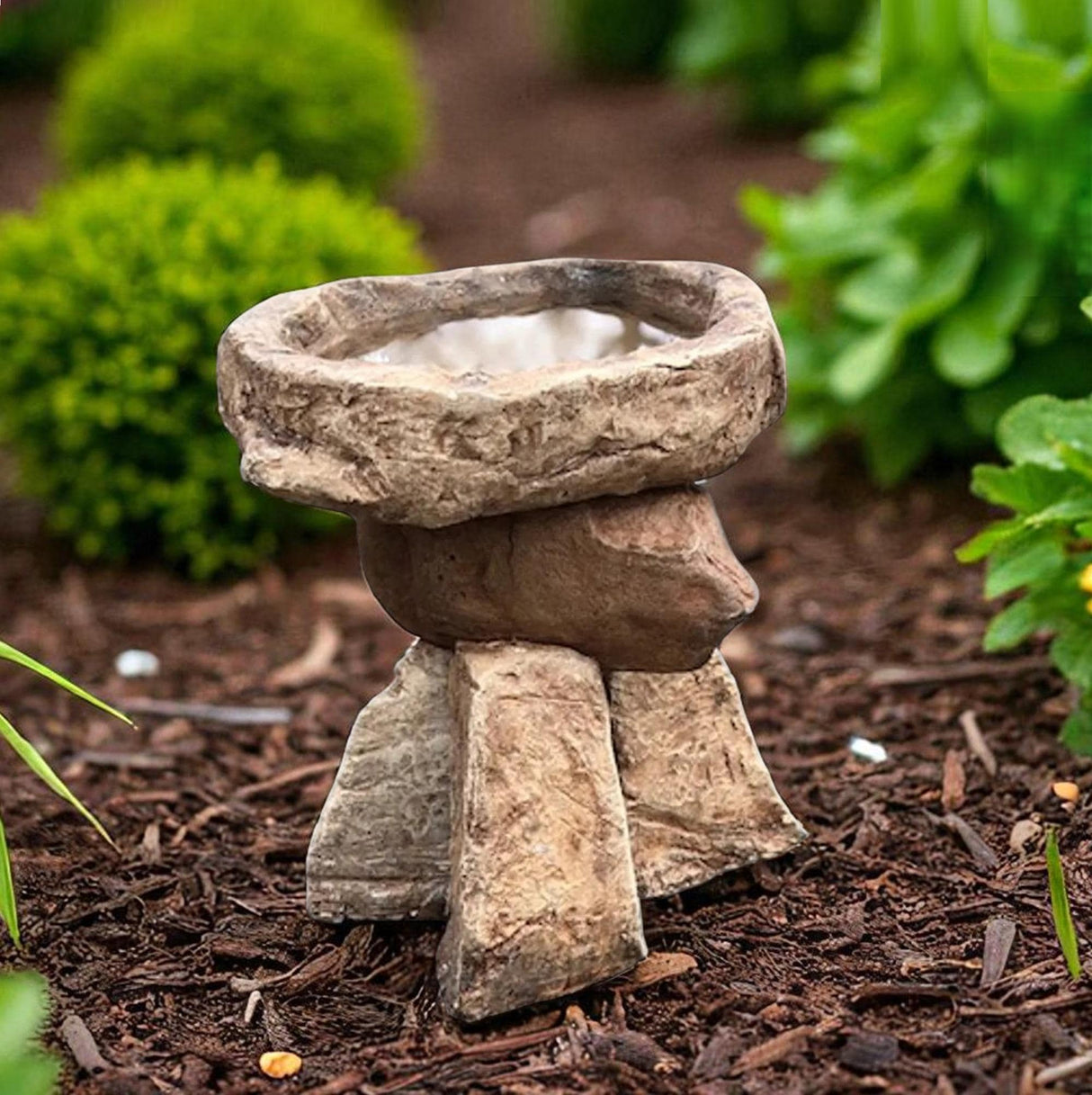 Birdbath - Garden Décor - Handmade - Patio - Gift - Garden Accent - Natural - Bird Lovers - Outdoors - Birdwatch