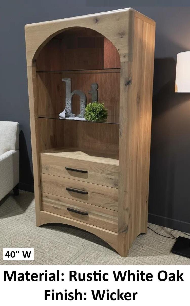 Bookcase - Amish Handmade Bookshelf - Farmhouse - Organizer - Cupboard - Wooden - Rustic - Case Goods - Home - Multipurpose Cabinet -Shelves