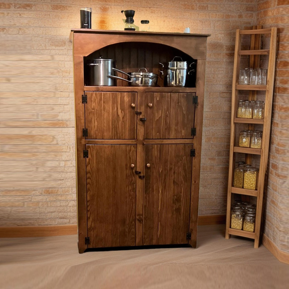 Amish Handmade Pantry Cabinet - Multipurpose Cabinet - Farmhouse - Primitive Jelly Cabinet - Cupboard - Storage - Rustic - Case Goods - Home