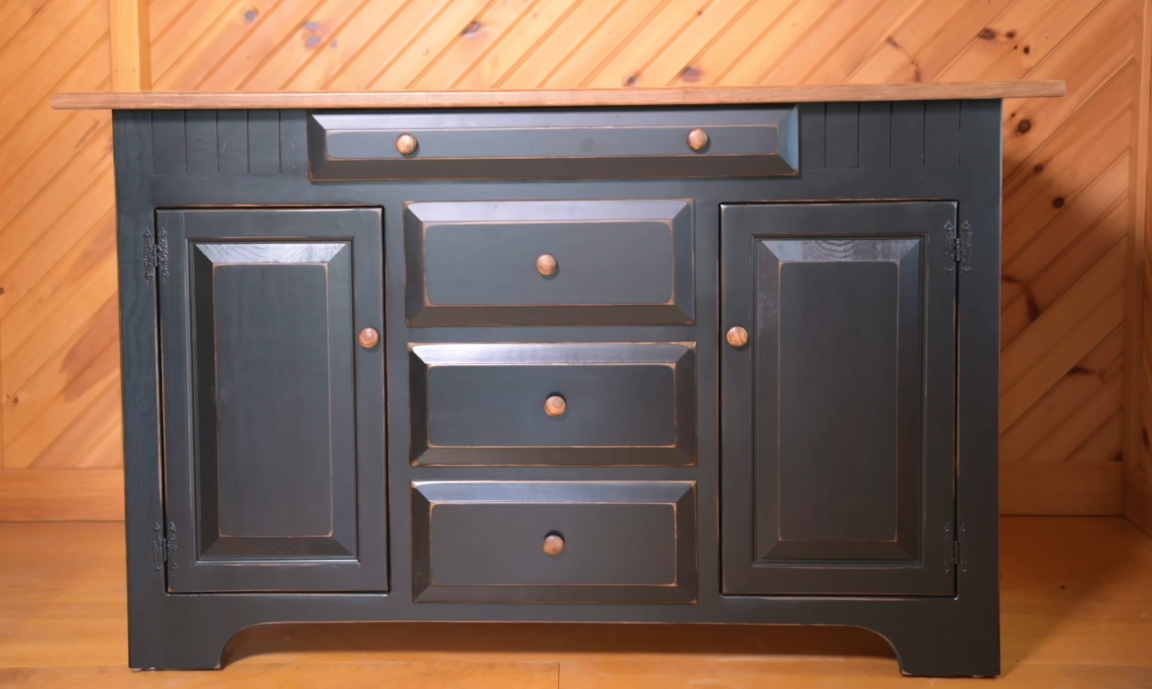 Kitchen Island - Amish Handmade - Multipurpose Cabinet - Primitive - Storage - Kitchen Cabinet - Rustic- Case Goods - Home - Fully Assembled