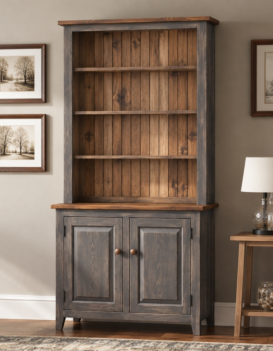 Amish Handmade Bookcase Cabinet - Large Cabinet - Multipurpose Cabinet - Farmhouse -Organizer - Storage - Rustic - Case Goods - Home Decor