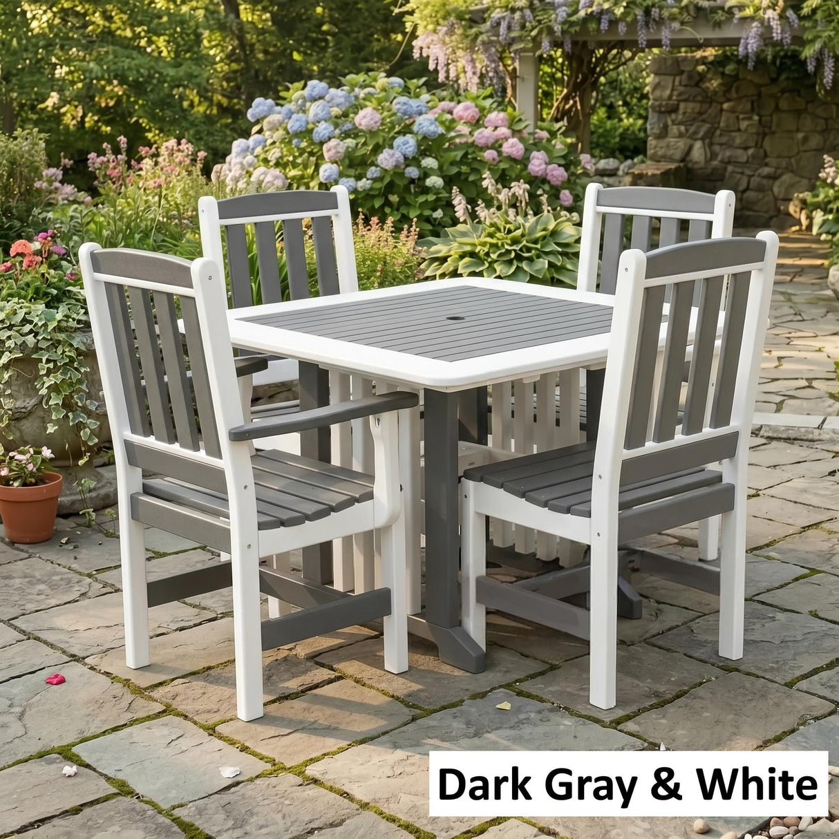 Amish Handmade Outdoor Furniture Set - Patio Chair Set - Outdoor Seating - Chairs and Table - Adirondack - Backyard - Furniture Set - Oasis