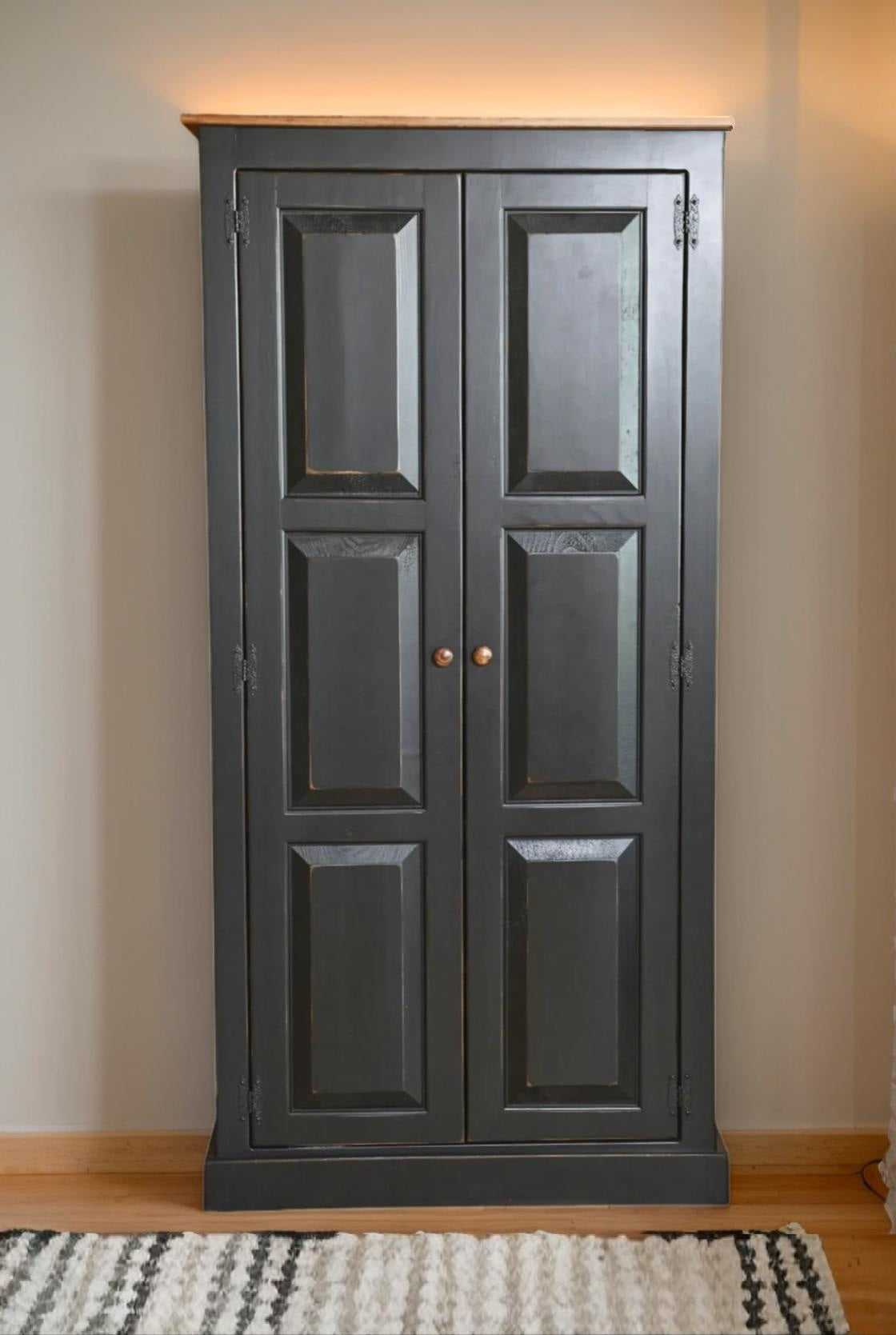 Amish Handmade Pantry Cabinet - Large Jelly Cabinet - Multipurpose Cabinet - Farmhouse - Cupboard - Storage - Rustic - Case Goods - Home