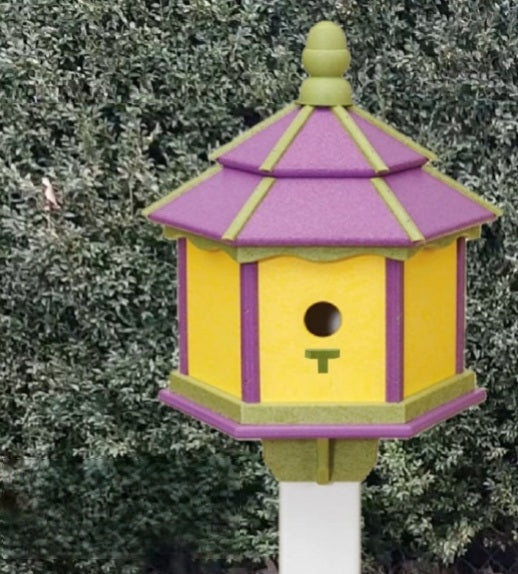 Gazebo Birdhouse Amish Made Poly With 3 Nesting Compartments