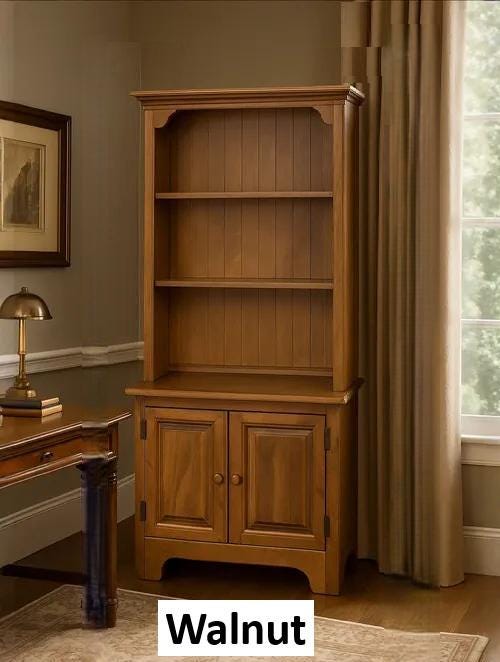 Amish Handmade Farmhouse Cabinet: Poplar Wood Bookcase, Organizer