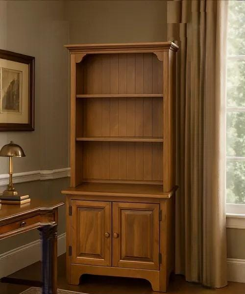 Amish Handmade Farmhouse Cabinet: Poplar Wood Bookcase, Organizer