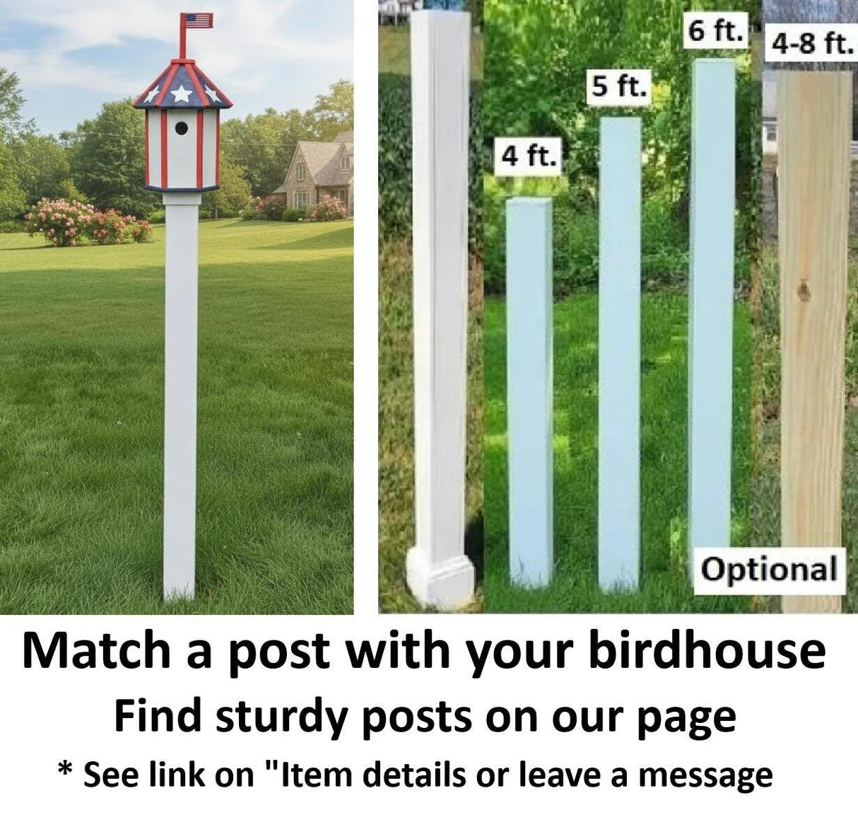 Amish Handmade Birdhouse Independence Day Special! 250th Anniversary, Weather-Resistant Gifts Bird Lovers Bird Houses Bird Feeder Holiday