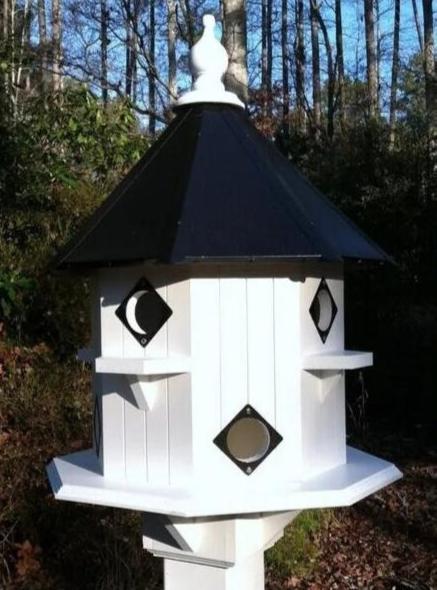 Purple Martin - Bird House - 8 Nesting Compartments - Handmade - Castle Design - X- Large - Weather Resistant - Birdhouse Outdoor