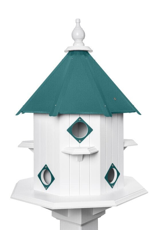 Purple Martin - Bird House - 8 Nesting Compartments - Handmade - Castle Design - X- Large - Weather Resistant - Birdhouse Outdoor
