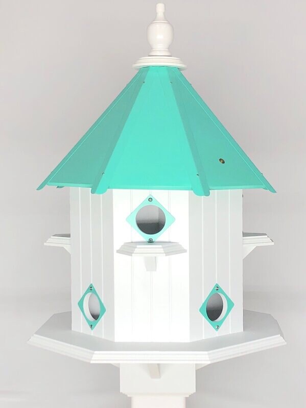 Purple Martin - Bird House - 8 Nesting Compartments - Handmade - Castle Design - X- Large - Weather Resistant - Birdhouse Outdoor