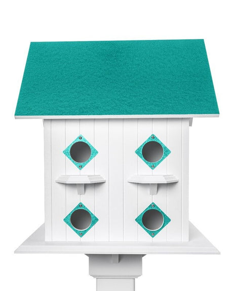 Purple Martin - Bird House - 10 Nesting Compartments - Handmade - Mansion Design - X-Large - Weather Resistant - Birdhouse Outdoor