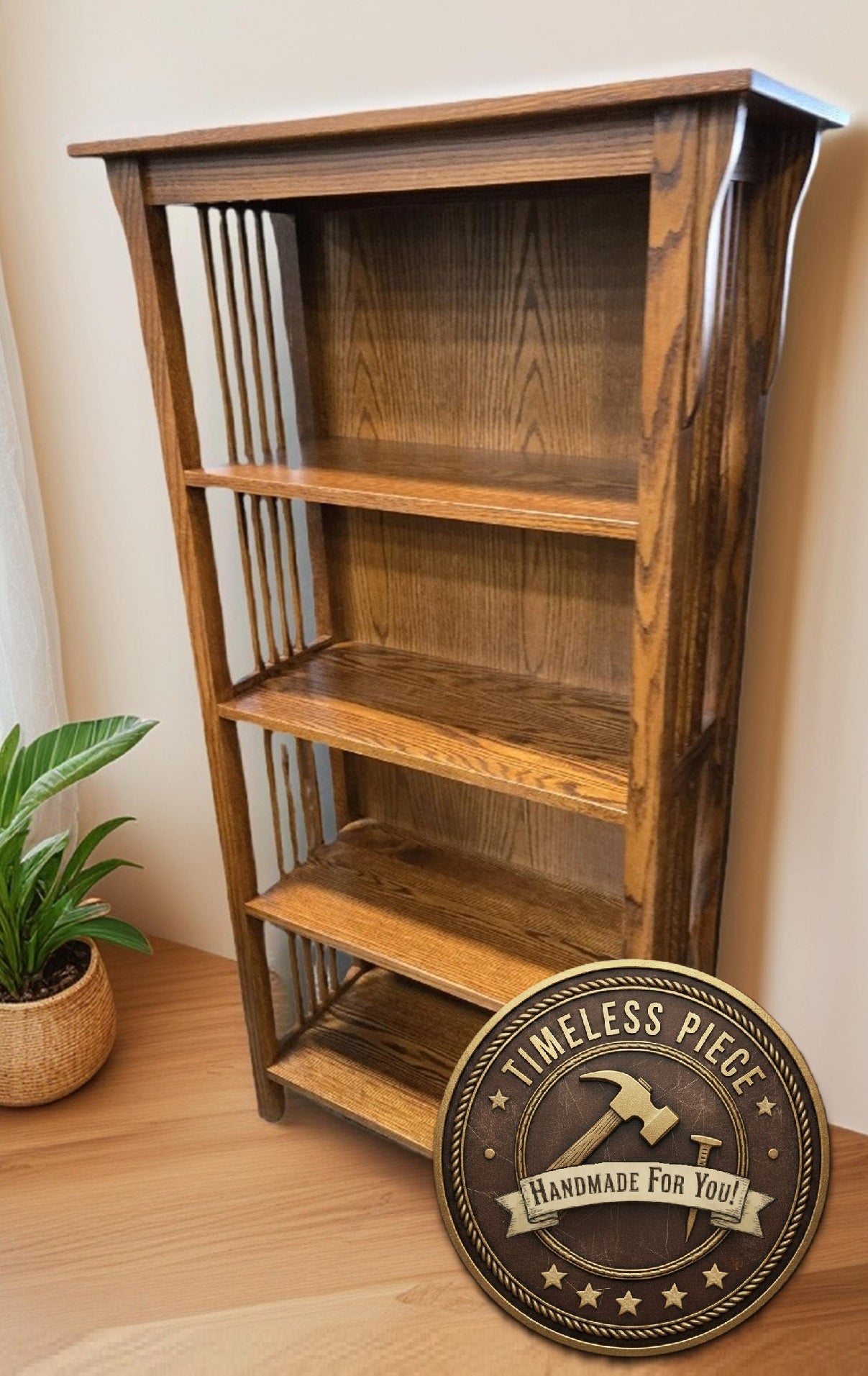 Bookshelf Amish Handmade Furniture Rustic Bookcase Organizer Shelf Bookcase Decor Home Furniture Rustic Book Shelf Unique Furniture Antique