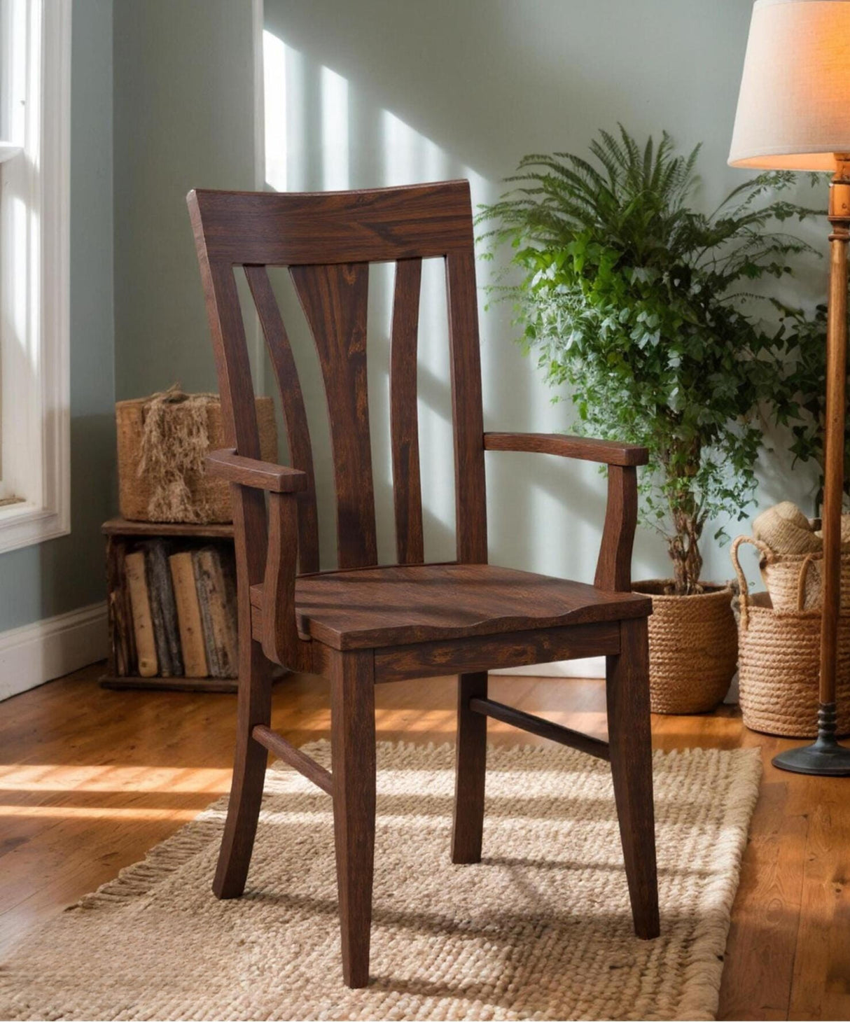 Dining Chair Set Amish Handmade Furniture Farmhouse Furniture Rustic Chair Vintage Cushions Upholstered Backrest Chair For Living Room