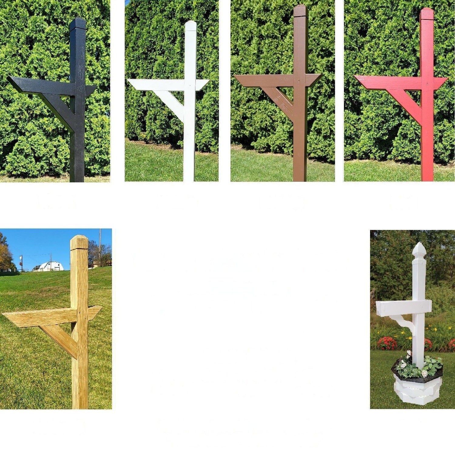 Amish Mailbox - Handmade - With Solar Lighthouse - Wooden - With Cedar Shake Shingles Roof - Color Options