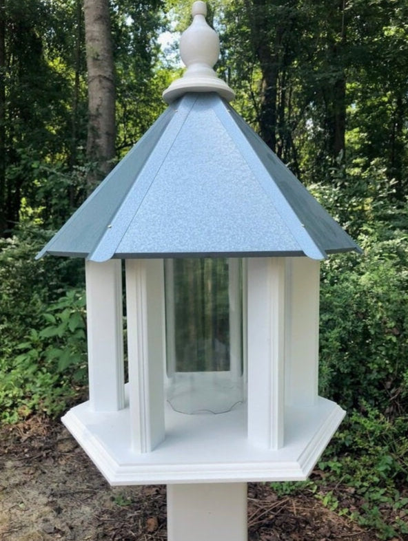 Bird Feeder Large Gazebo Handmade Vinyl PVC Weather Resistant Choose Roof Color