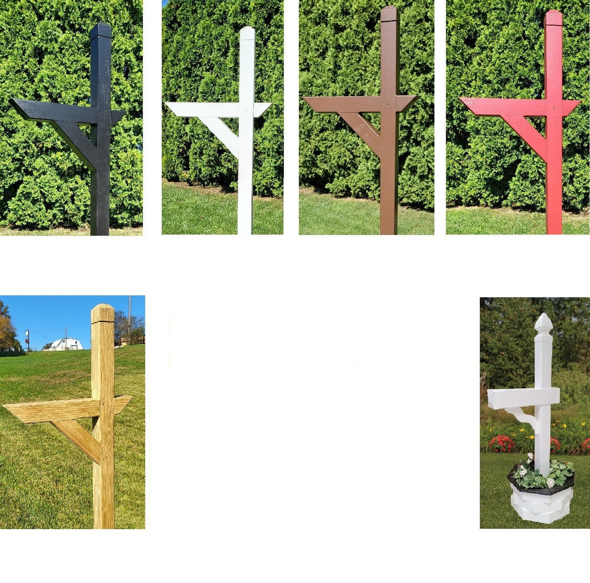 Amish Mailbox - Handmade - Barn Style - Wooden - Tall Prominent Sturdy Flag - Cedar Shake Shingles Roof - Amish Outdoor Mailbox Multi Colors -