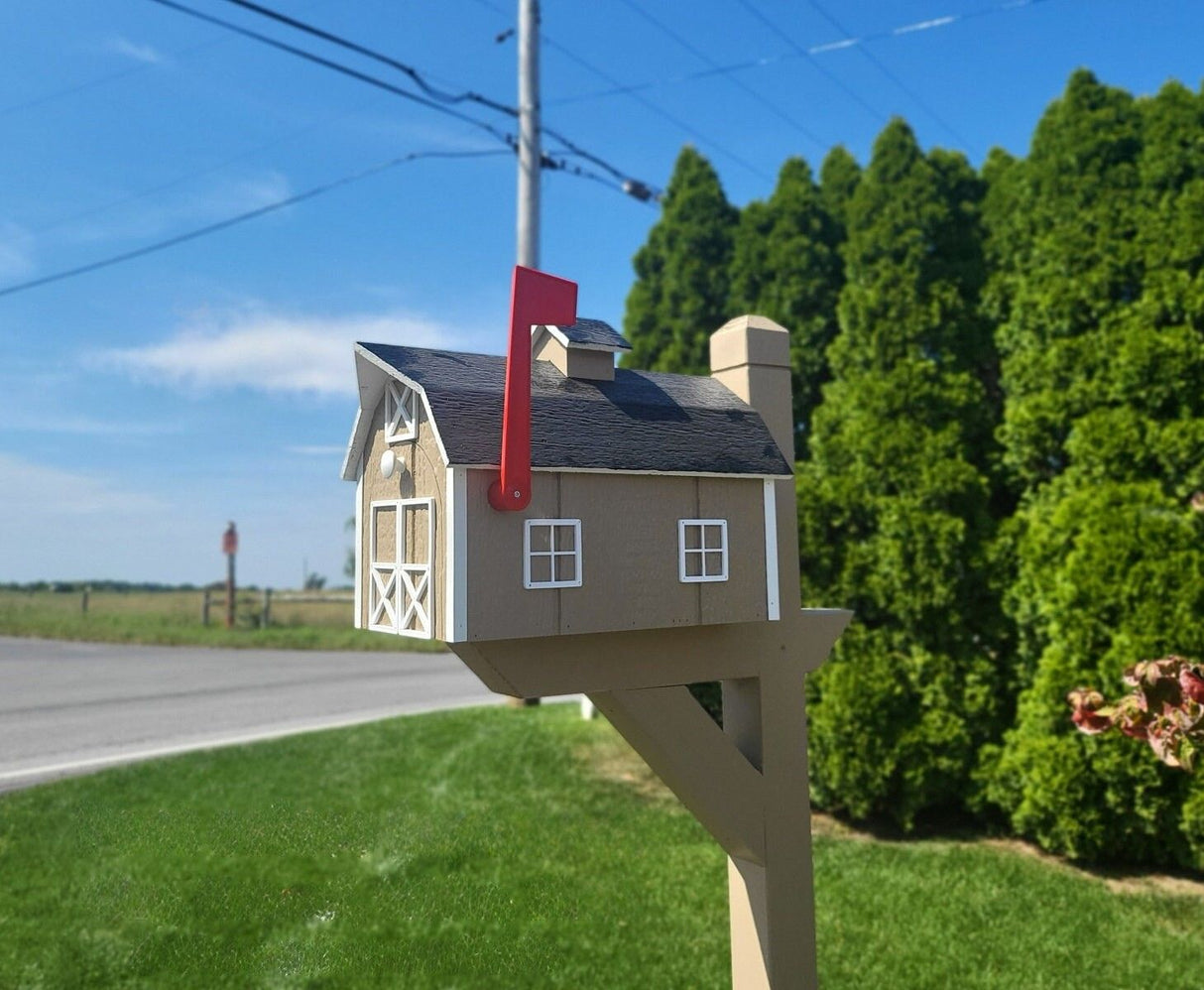 Amish Mailbox - Handmade - Dutch Barn Style - Wooden - Color Options -