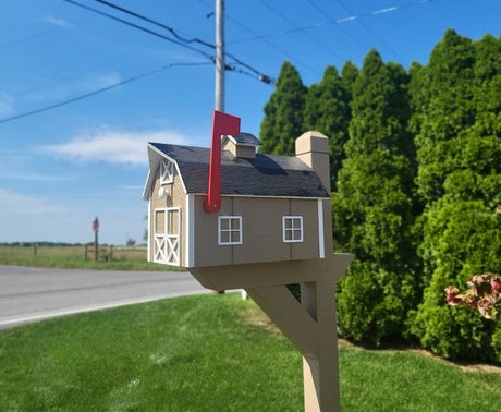 Amish Mailbox - Handmade - Dutch Barn Style - Wooden - Color Options -