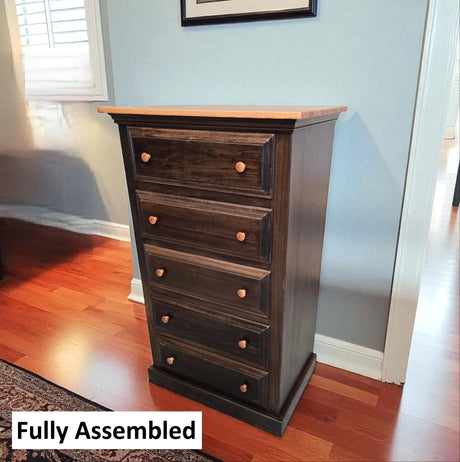 Amish Handmade Farmhouse Dresser: Solid Poplar Wood, Customizable Colors