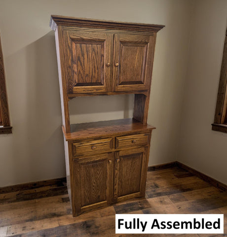 Amish Handmade Pantry Cabinet - Hutch Cabinet - Farmhouse - Kitchen Cabinet -Multipurpose - Cupboard - Storage - Rustic - Case Goods - Home