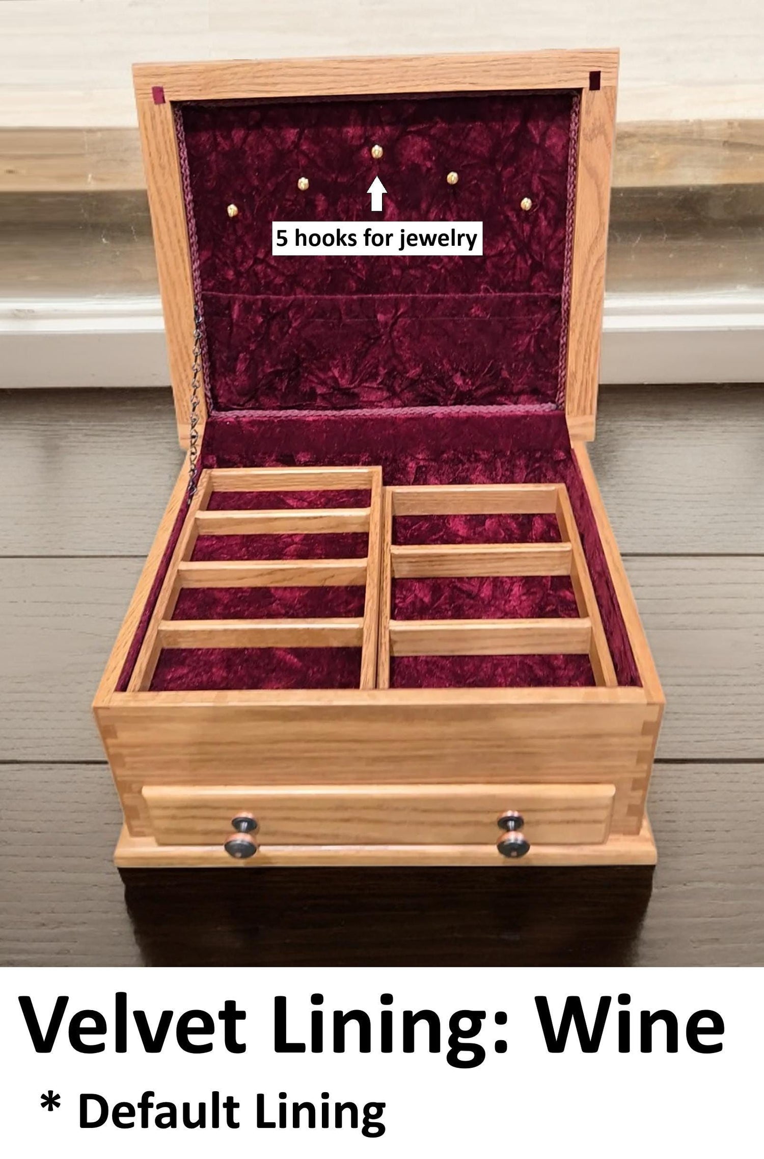 X-Large Amish Handmade Jewelry Box - Storage Box - Jewelry Organizer - Rustic - Keepsake Box - Jewelry Box with Drawer - Exquisite - Display