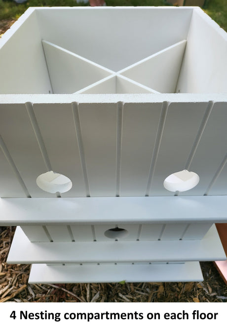 Birdhouse Copper Roof Handmade, X-Large Purple Martin, 12 Nesting Compartments, 18 Holes